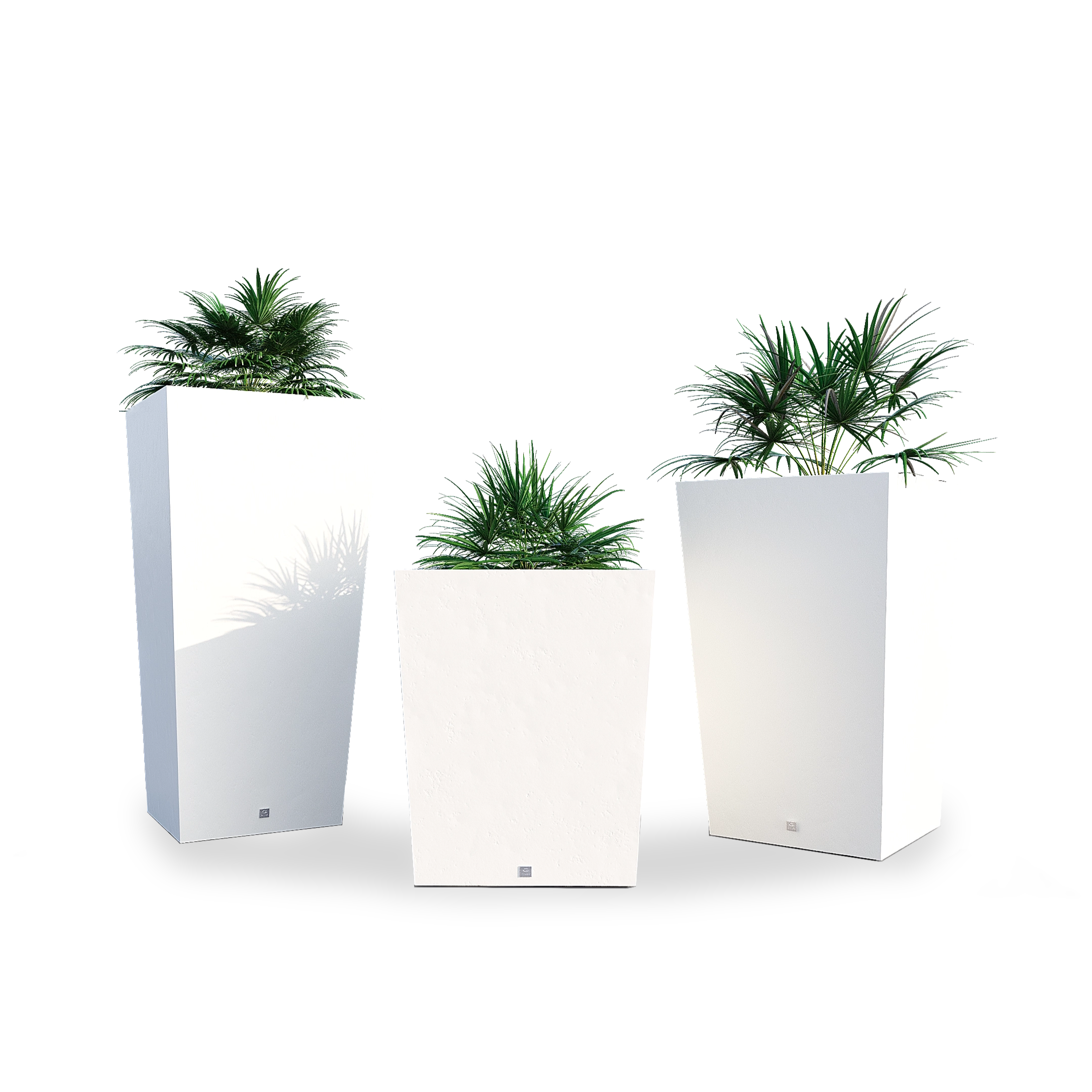 Quadra small planters for outdoor