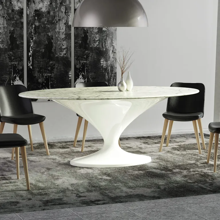 Charm oval dining table for indoor