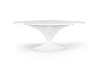 Charm Oval Dining Table White