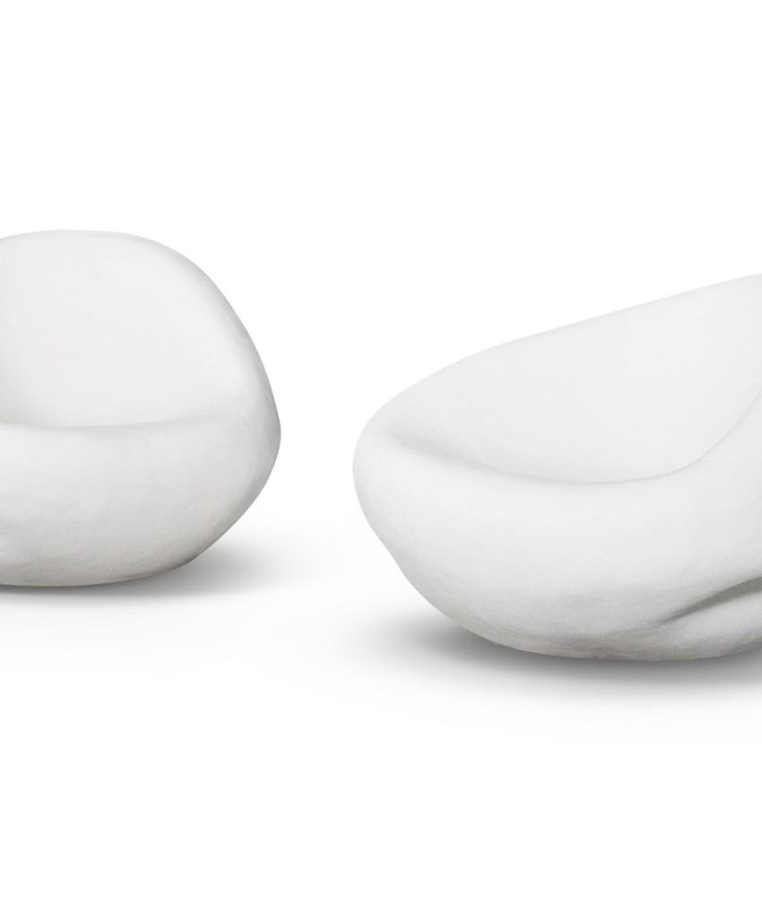 Cobble Sofas Finished in White for Outdoor