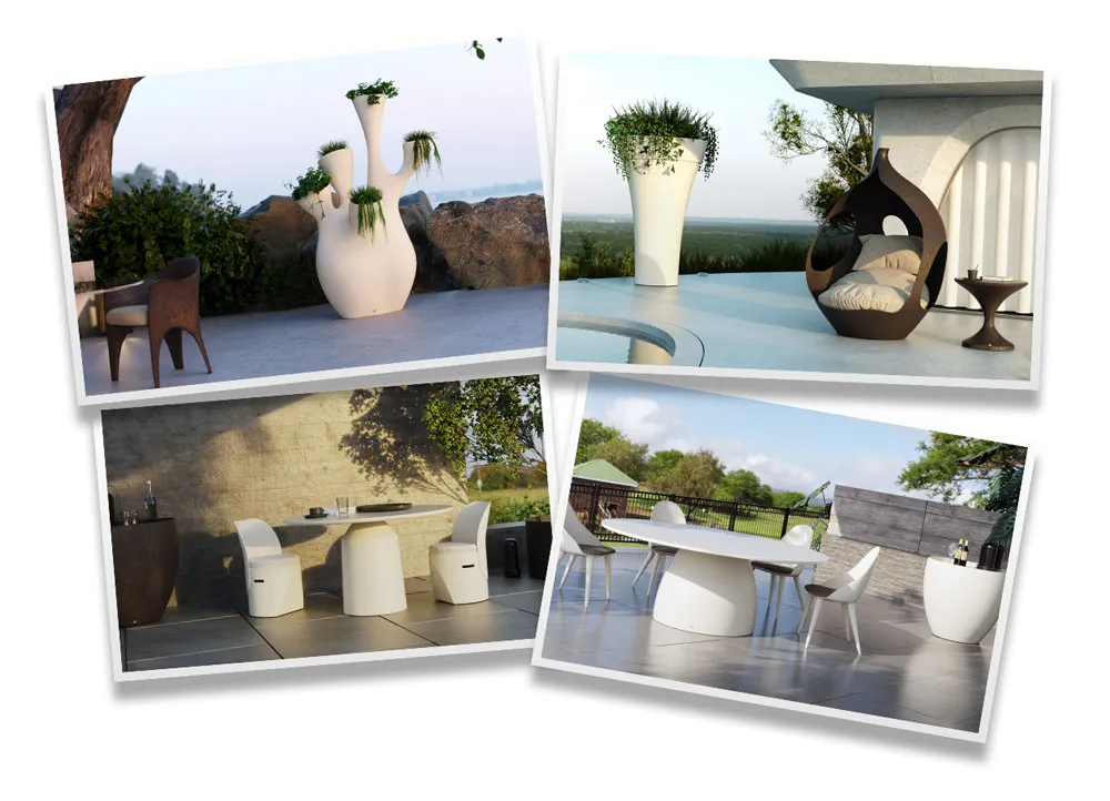 Set up with various outdoor environments with Gansk furniture
