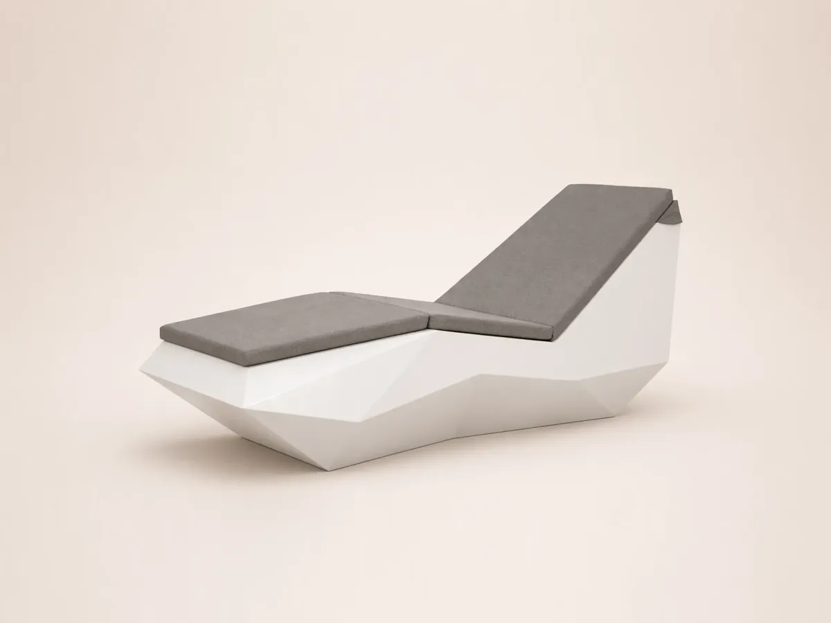 Diamond chaise longue for outdoor