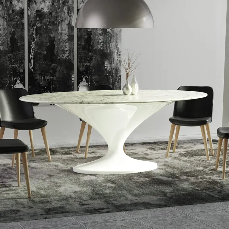 Charm oval dining table for indoor