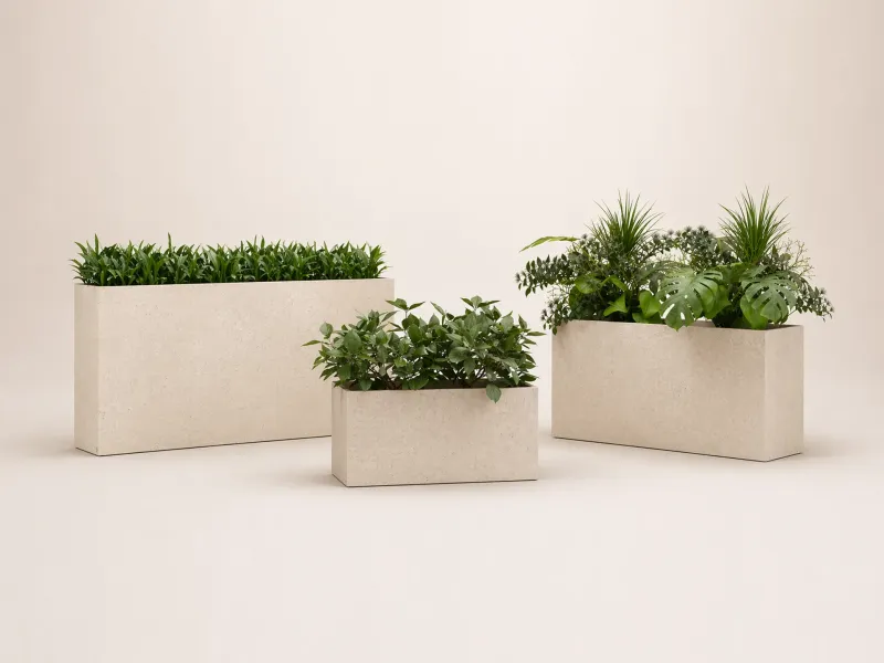 Quadra planters for outdoor
