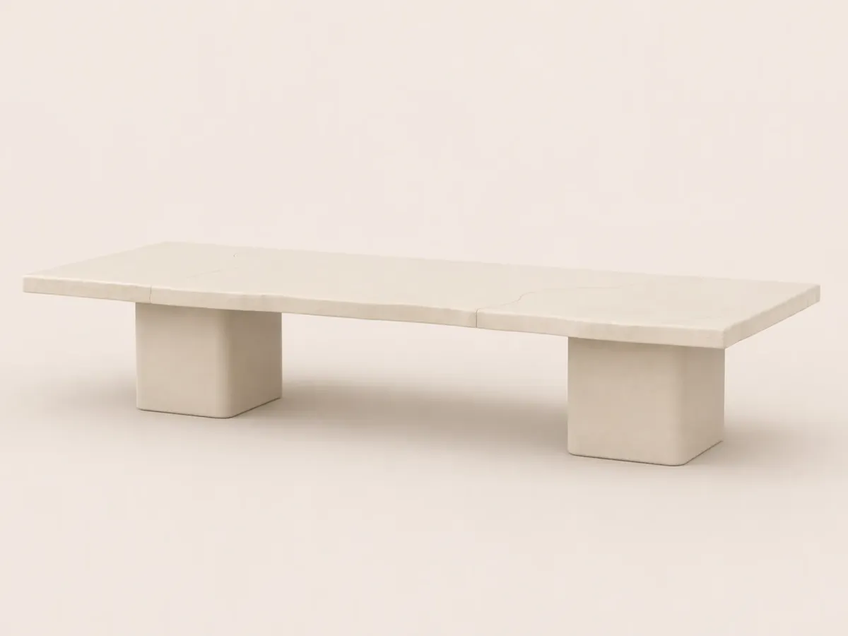 Mesa de jantar Lapidus com acabamento/textura ardósia