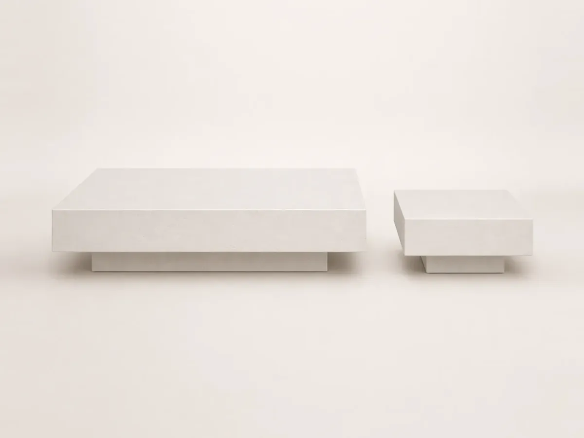 Nordic set of coffee tables for outdoor