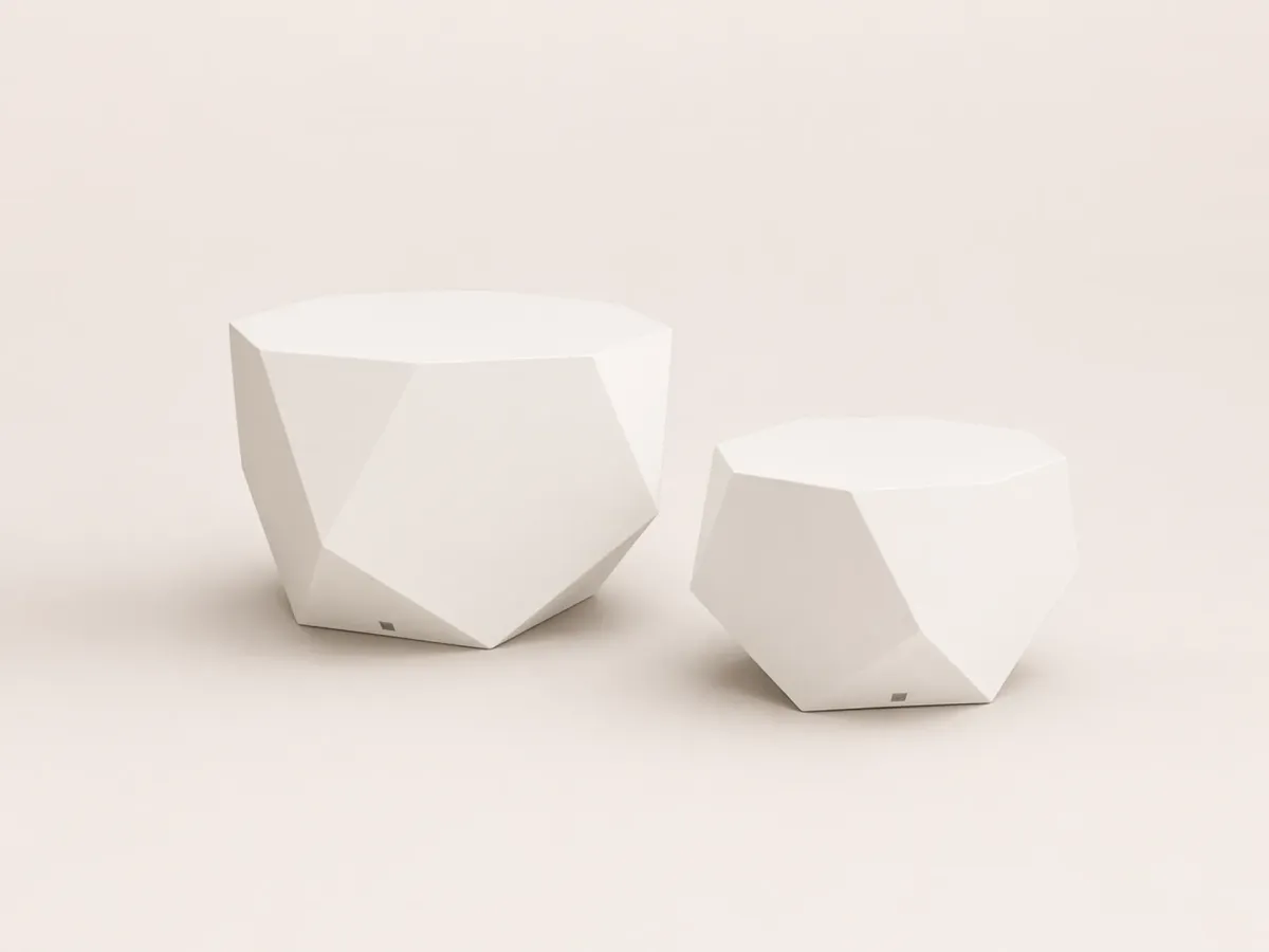 Diamond set of coffee tables for outdoor