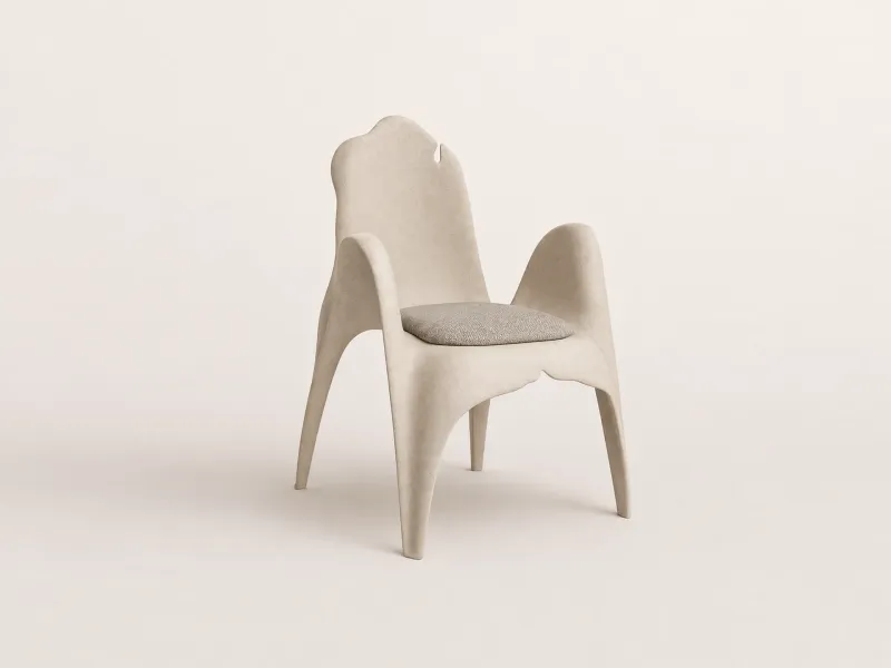 Cibelle outdoor chair in matte white