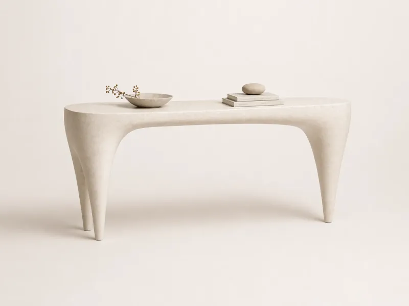 Ivory console for outdoor