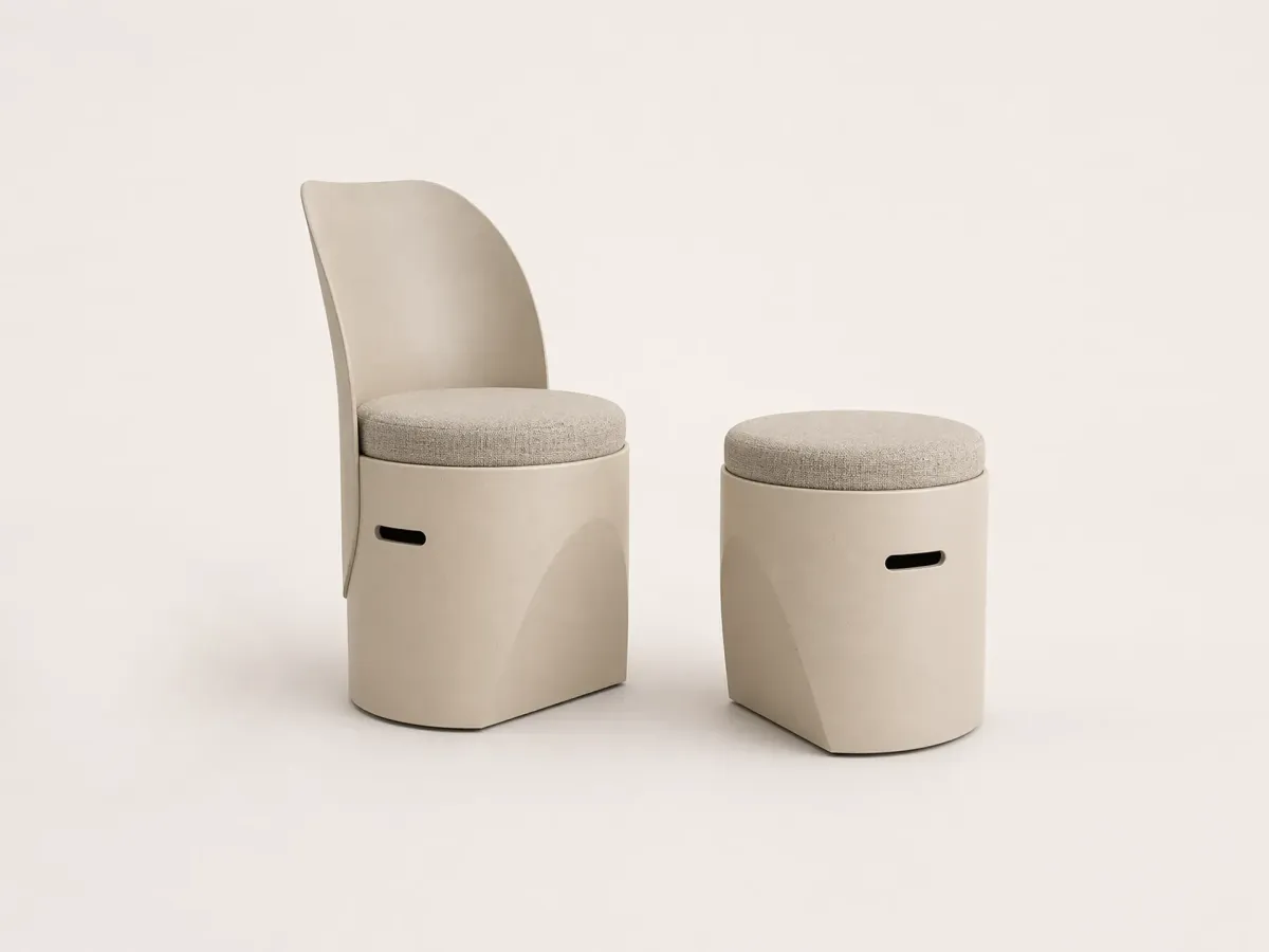 Cloe chair and stool