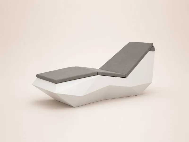Diamond chaise longue for outdoor