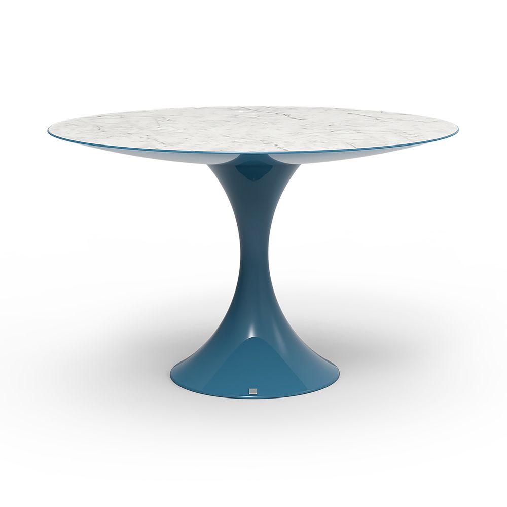 Jade Round Dining Table Blue Marbled