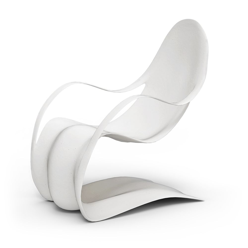Flex armchair in white for outdoor